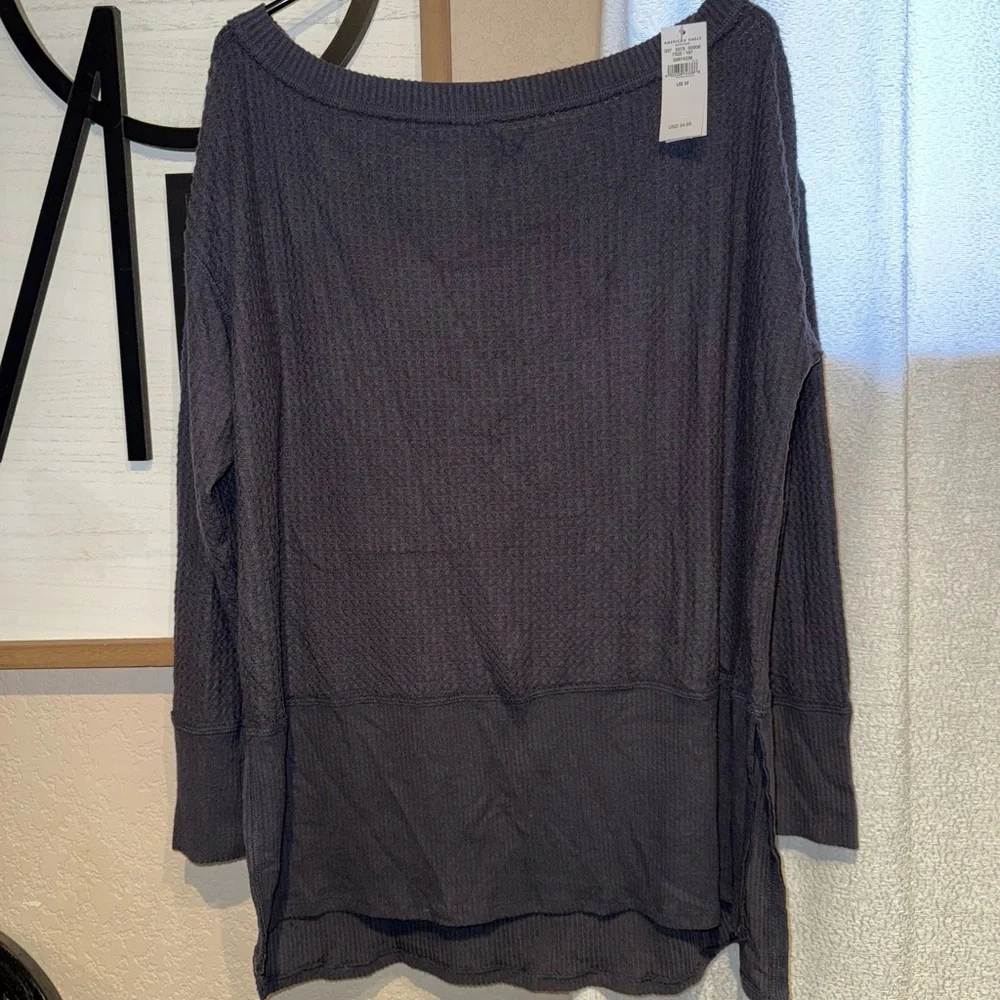 American Eagle Outfitters Charcoal Long Sleeve Top oversized‎ new